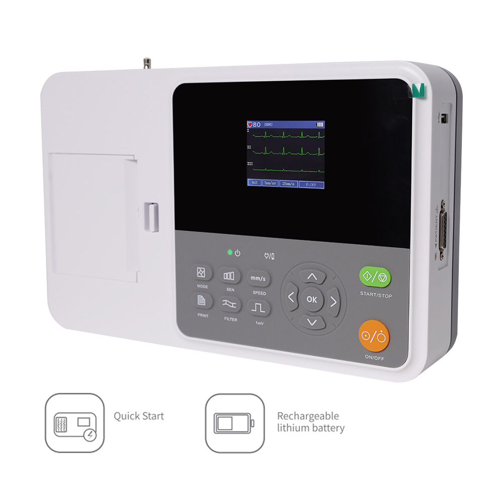 Портативный цифровой 3-канальн – обзор и цена Ekg Ecg Machine Portable